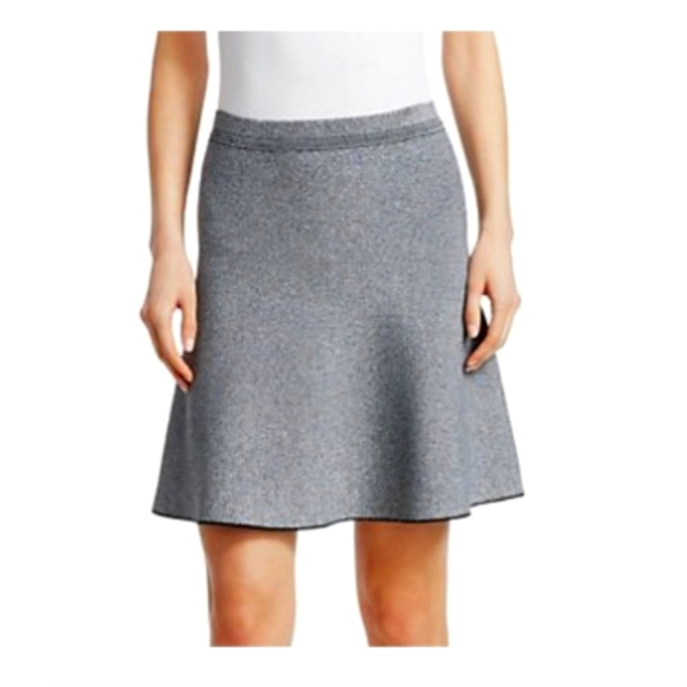 Theory Marl flare skirt